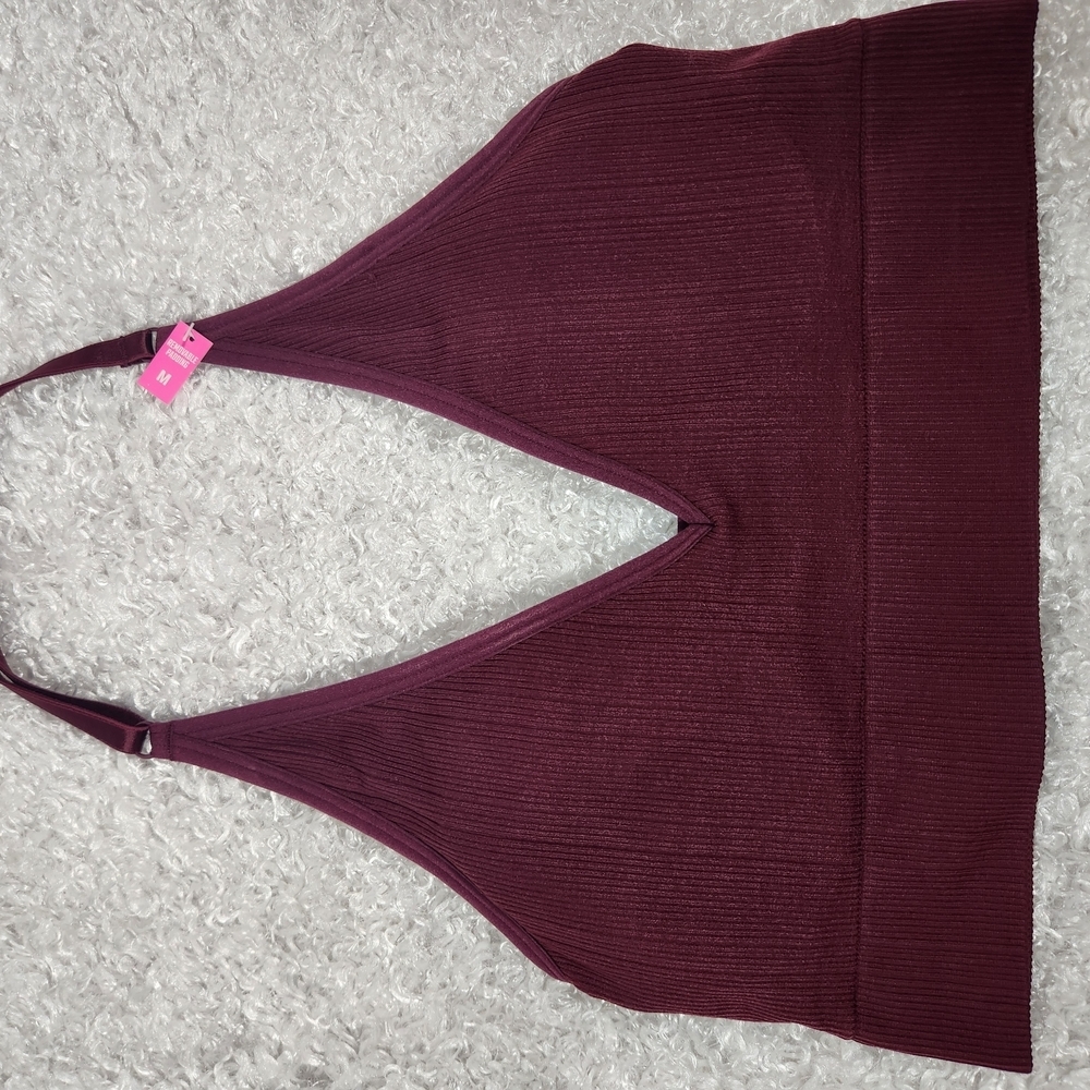 PINK Victoria's Secret Burgundy Bralette NWT Size M - Picture 3 of 8